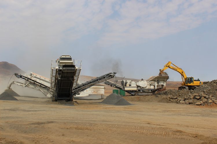 Excavator working at Nthane Brothers Plant